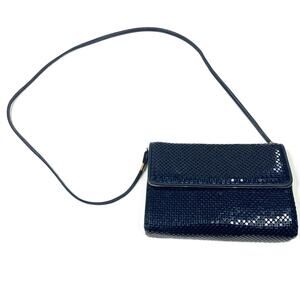 Whiting and Davis | Navy Blue Vintage Metal Mesh Crossbody Purse